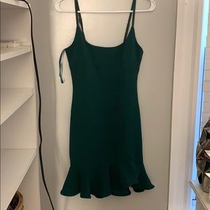 Saints + secrets forest green dress